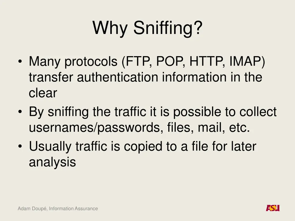 why sniffing