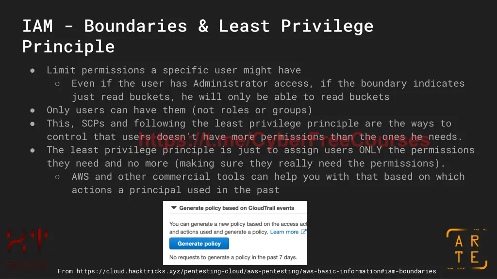 iam boundaries least privilege principle