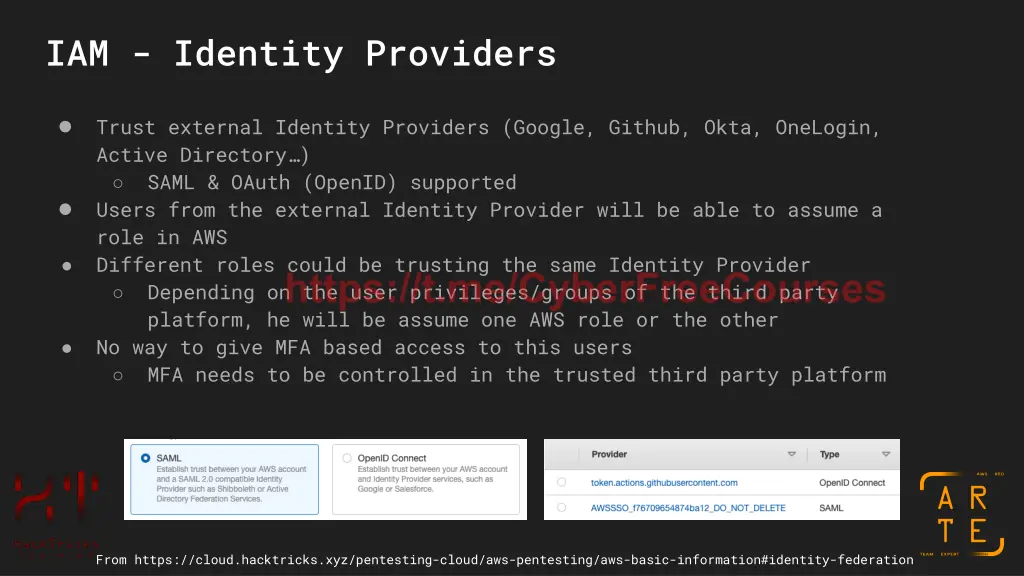 iam identity providers