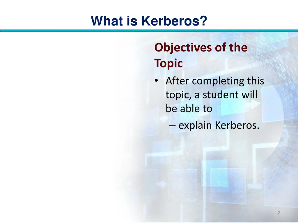 what is kerberos 1