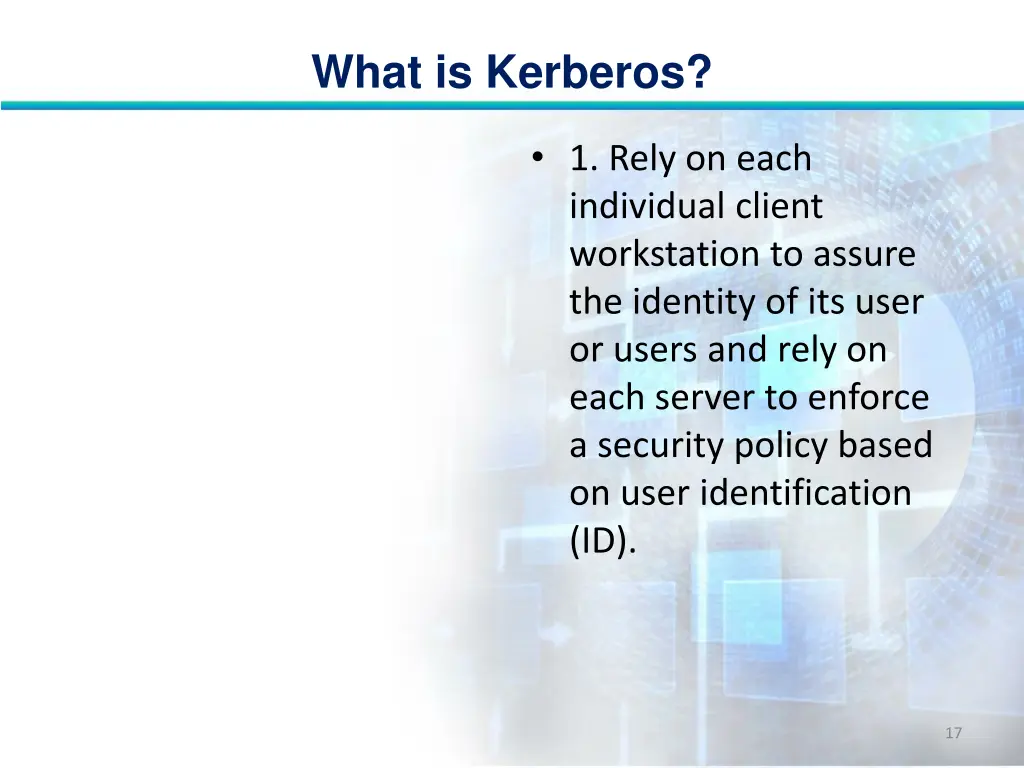 what is kerberos 16