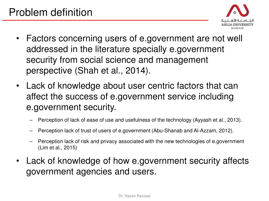 problem definition