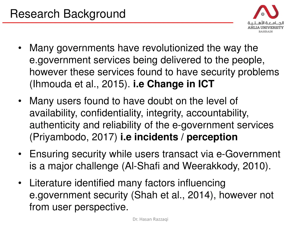 research background