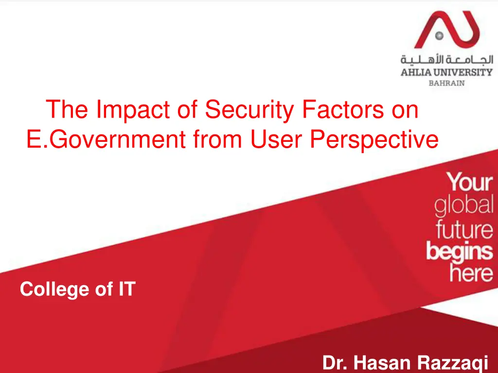 the impact of security factors on e government