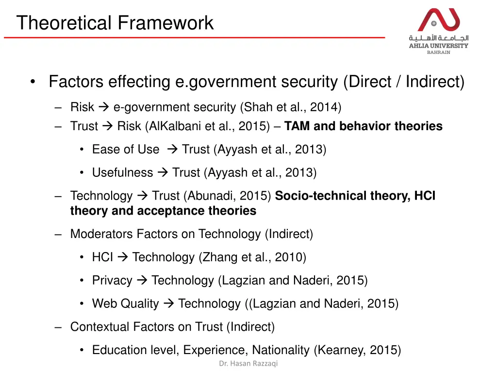 theoretical framework