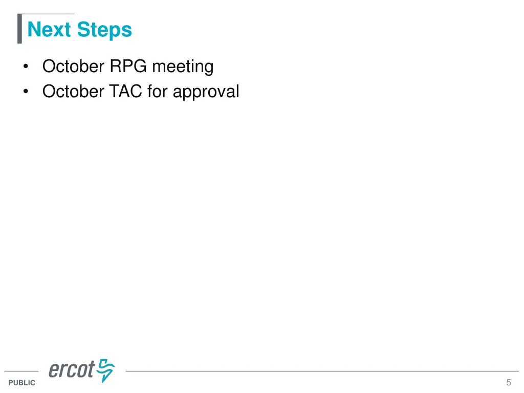 next steps