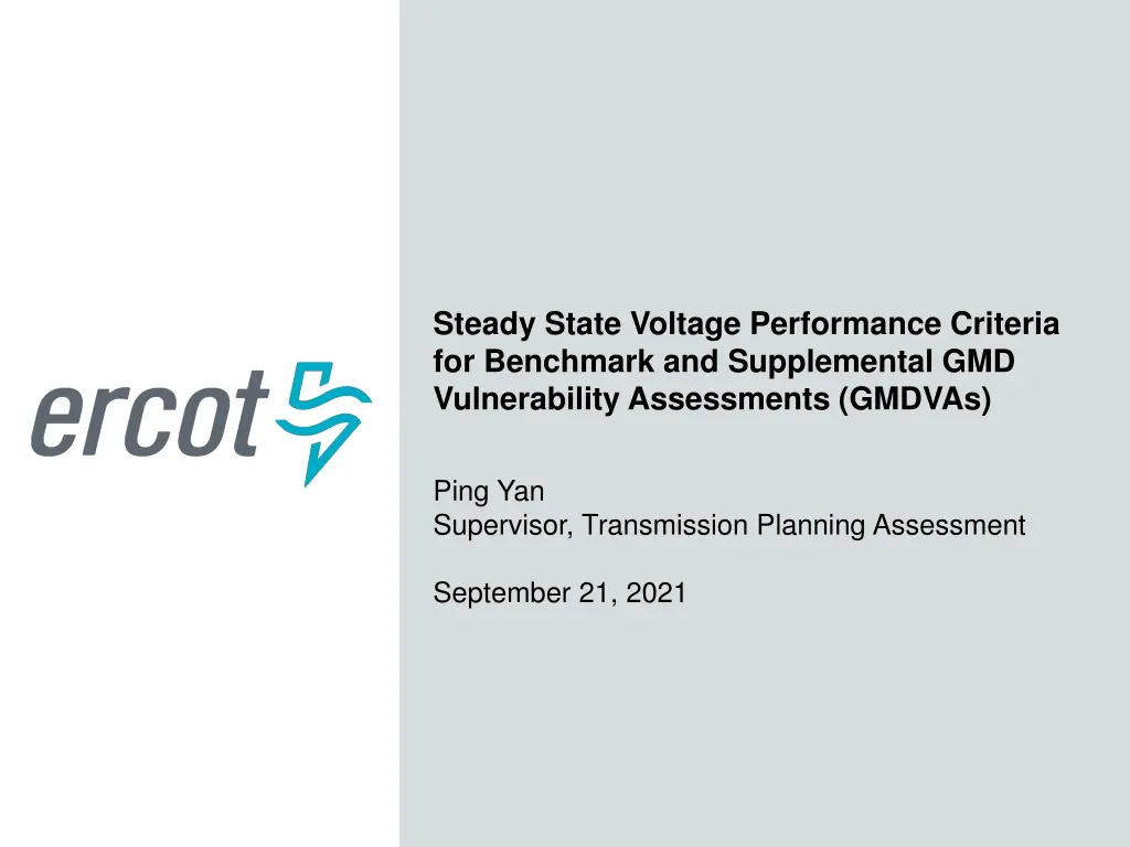 steady state voltage performance criteria