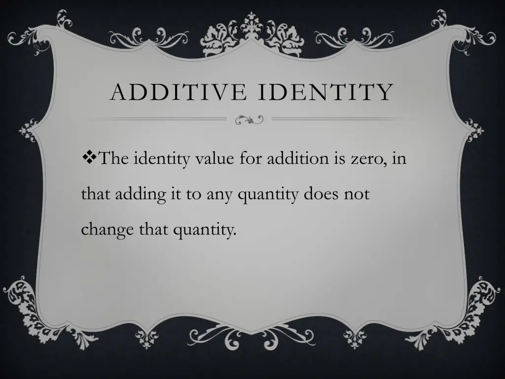 additive identity