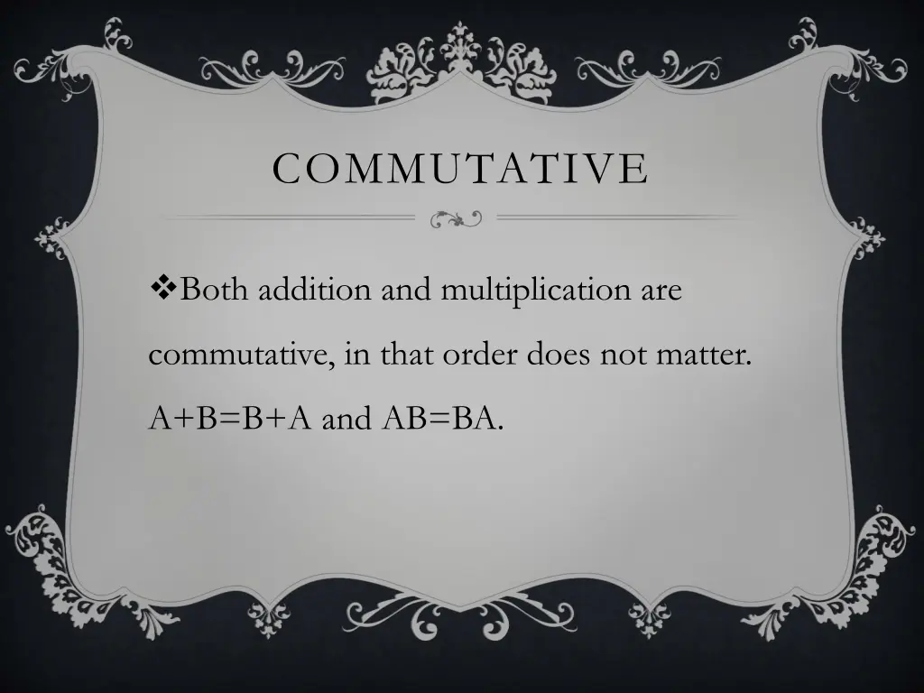 commutative