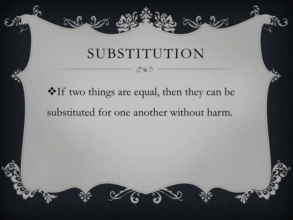 substitution