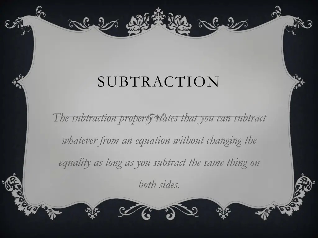 subtraction