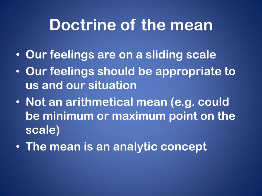 doctrine of the mean
