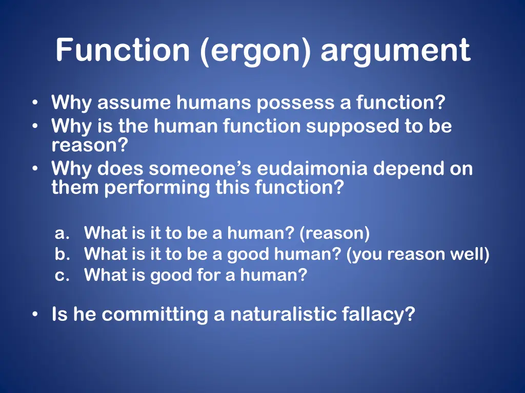 function ergon argument 1