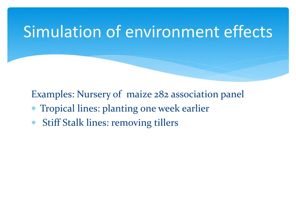 simulation of environment effects