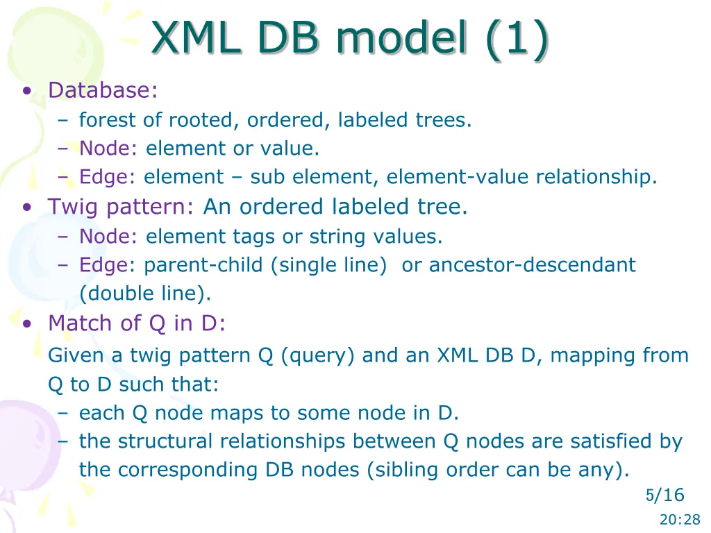 xml db model 1