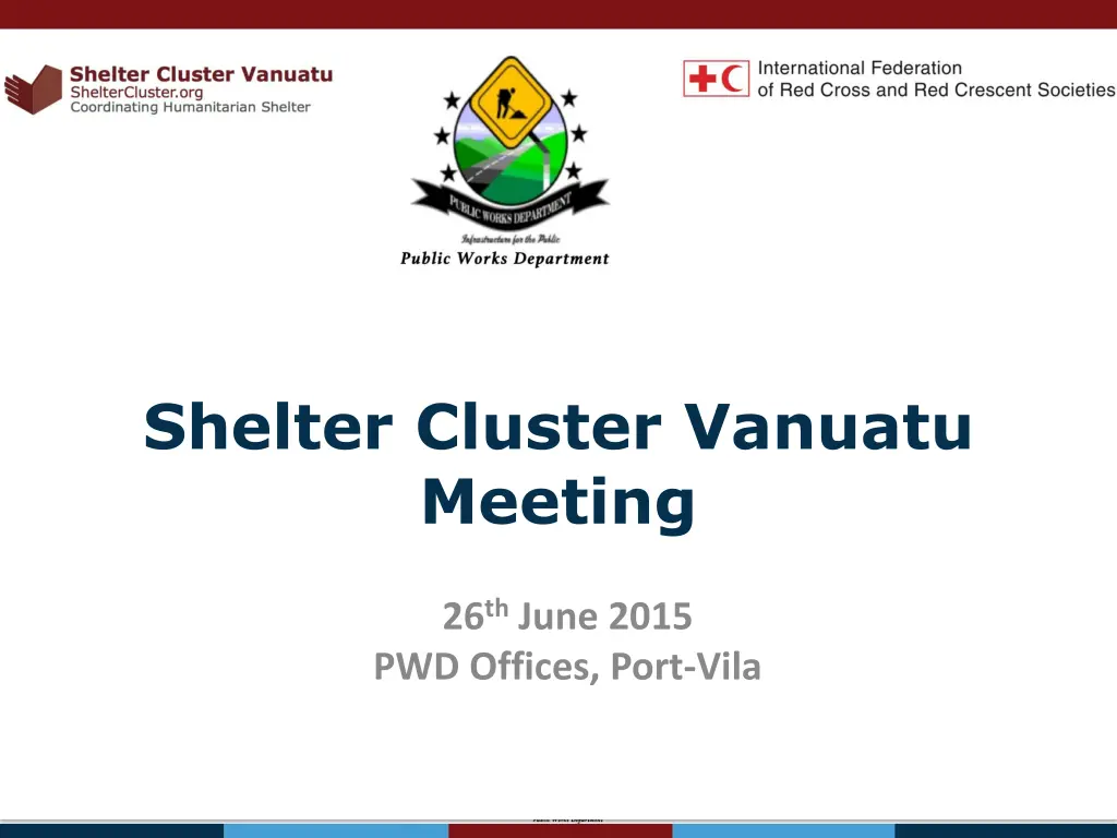 shelter cluster vanuatu meeting
