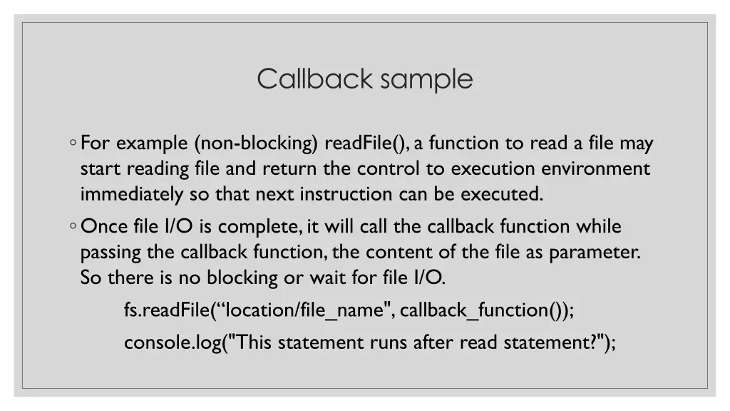 callback sample