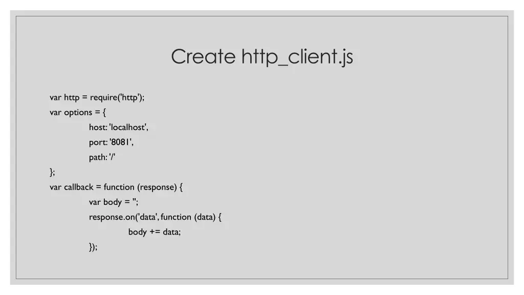 create http client js