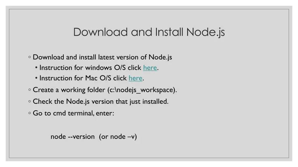download and install node js