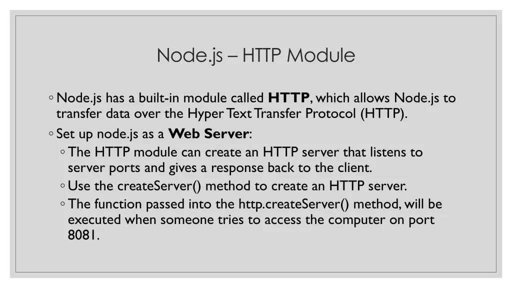 node js http module