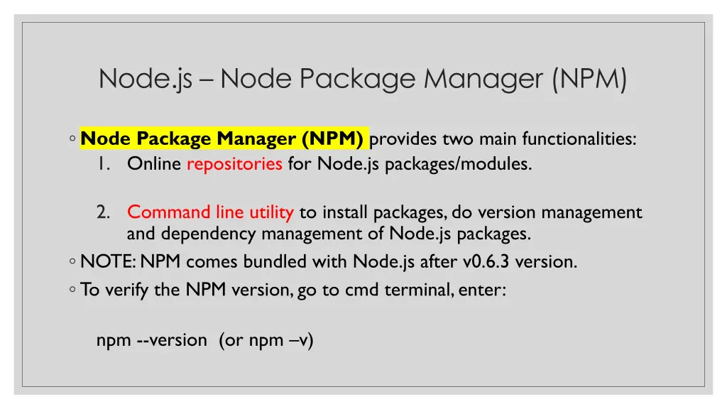 node js node package manager npm