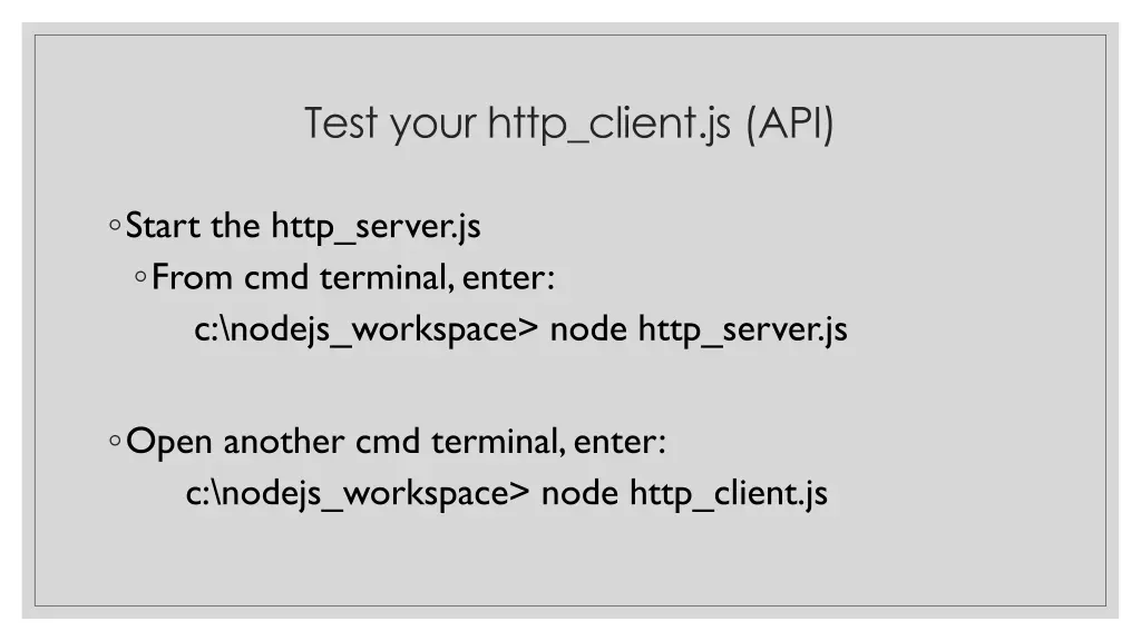 test your http client js api