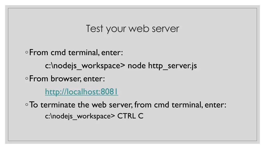 test your web server