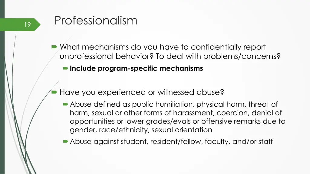 professionalism