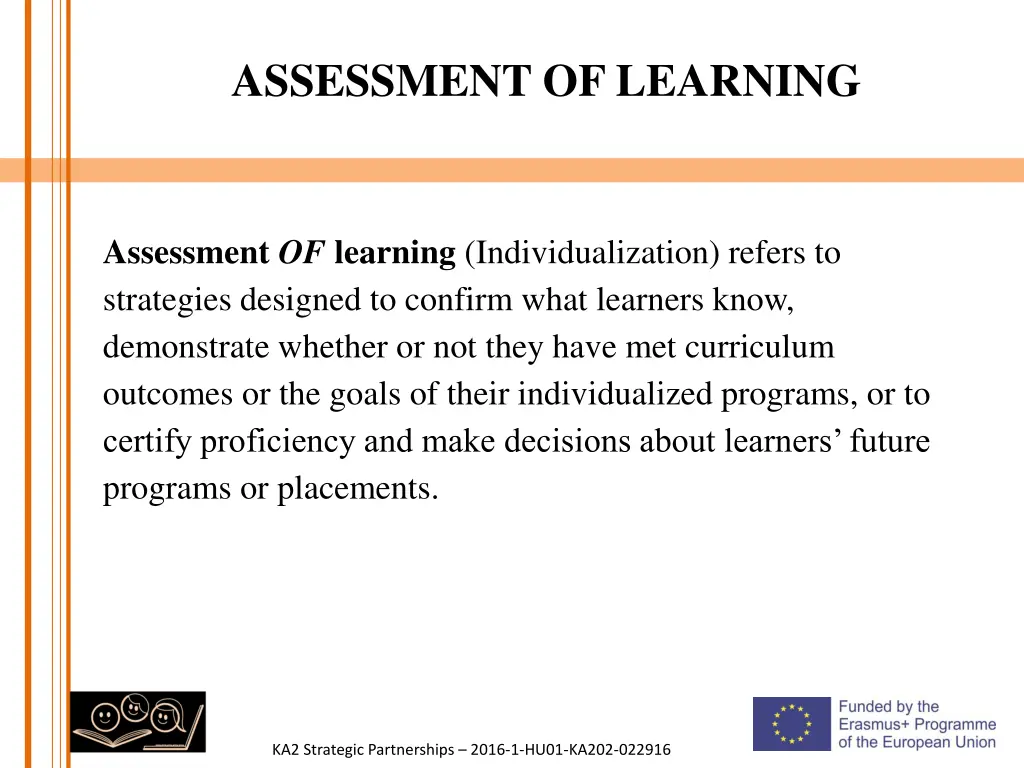 assessment of learning
