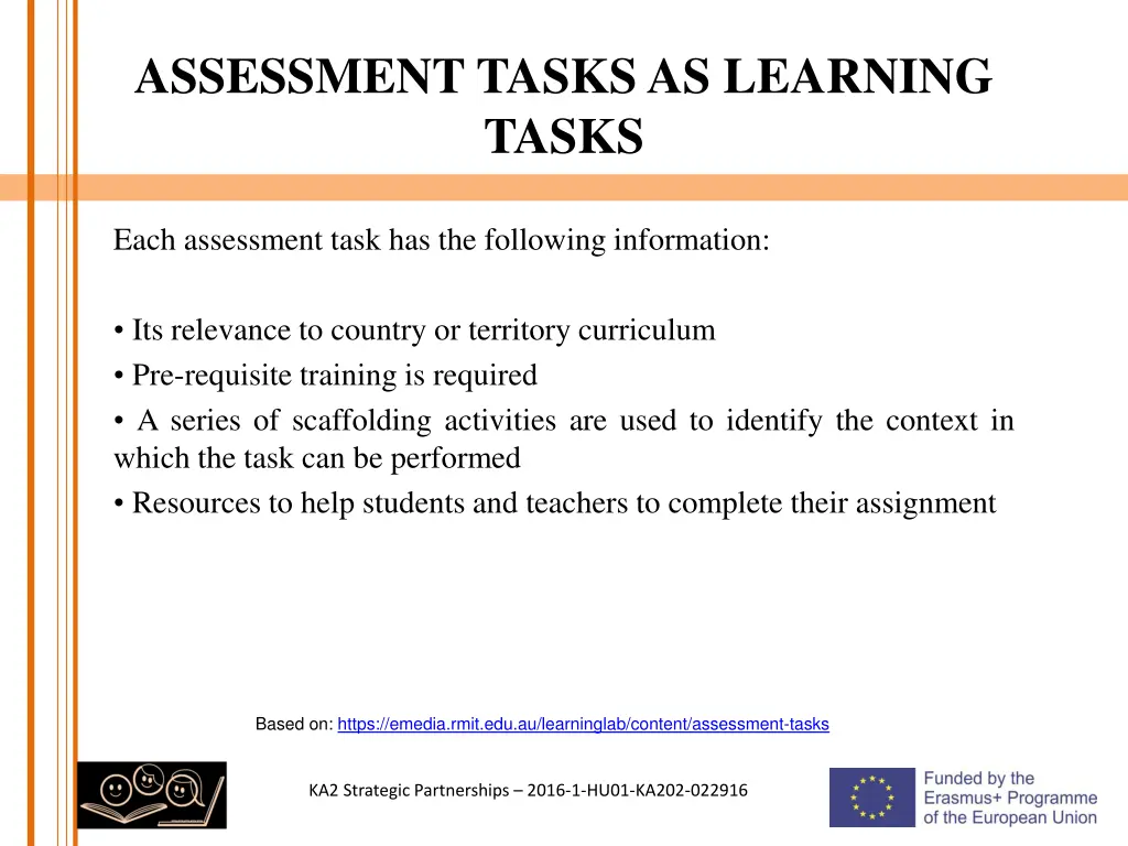 assessment tasks as learning tasks 1