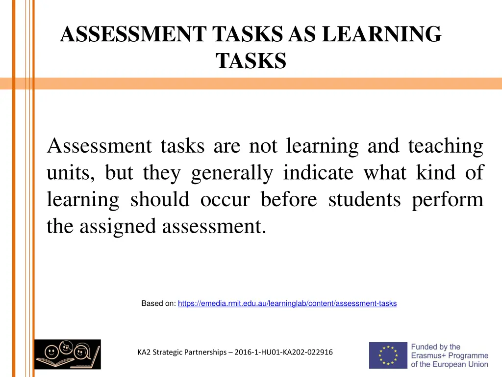 assessment tasks as learning tasks