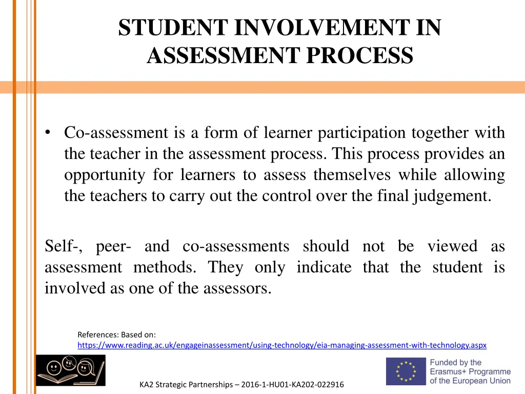 student involvement in assessment process