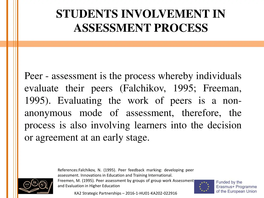 students involvement in assessment process