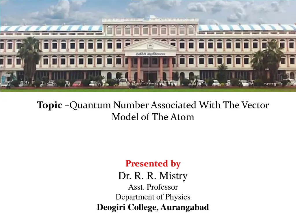 topic quantum number associated with the vector