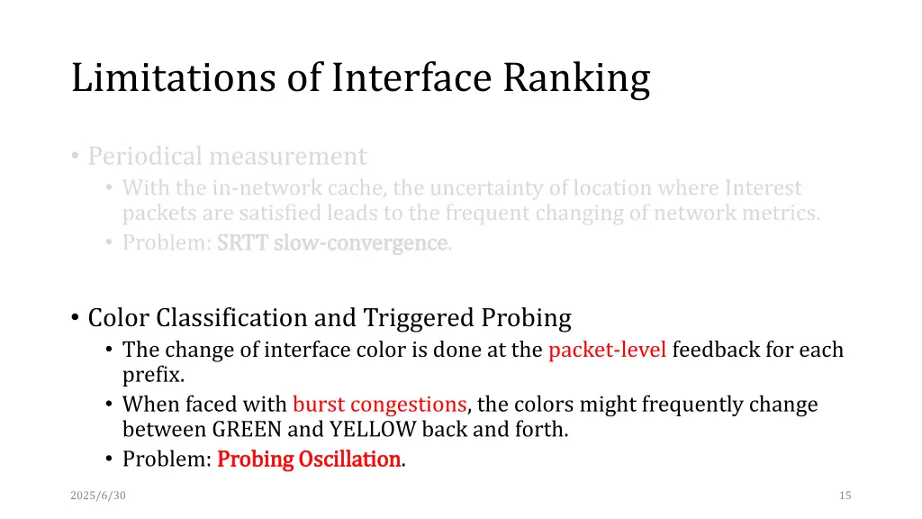 limitations of interface ranking 1