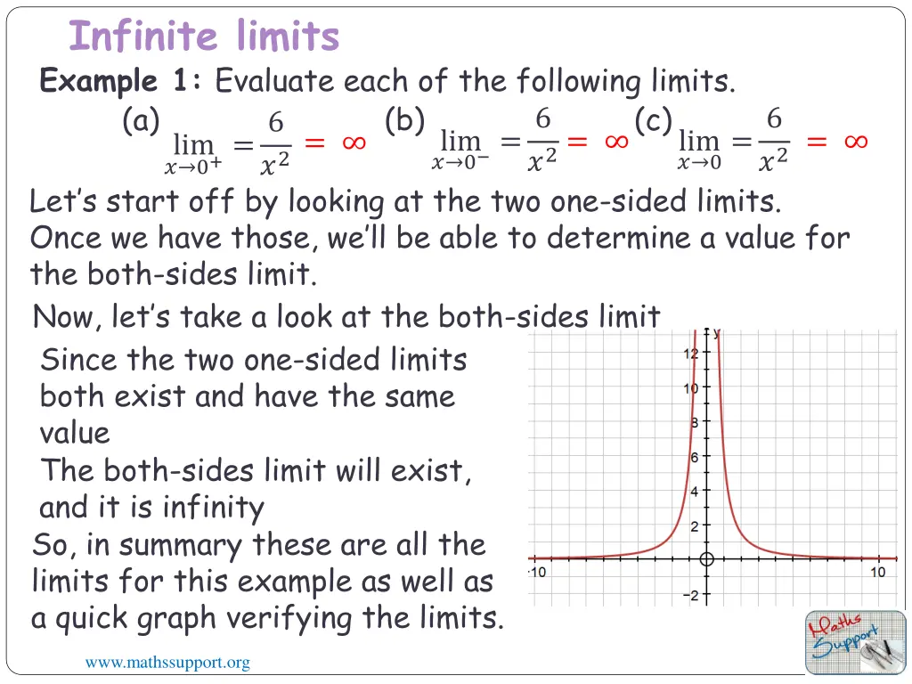 infinite limits example 1 evaluate each 1