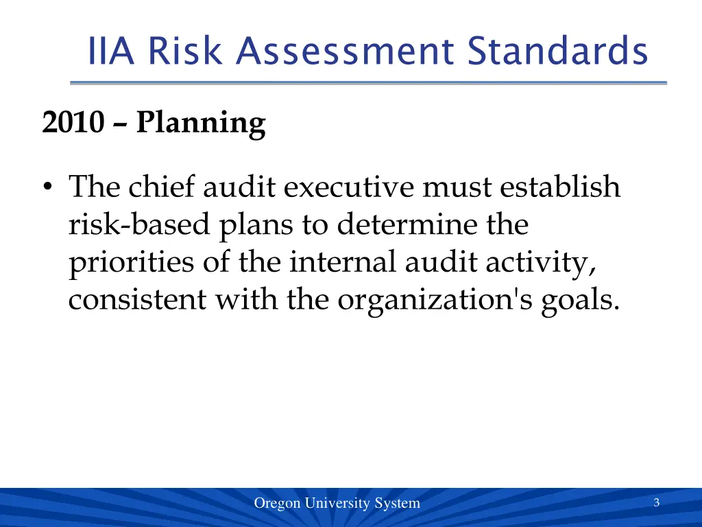 iia risk assessment standards