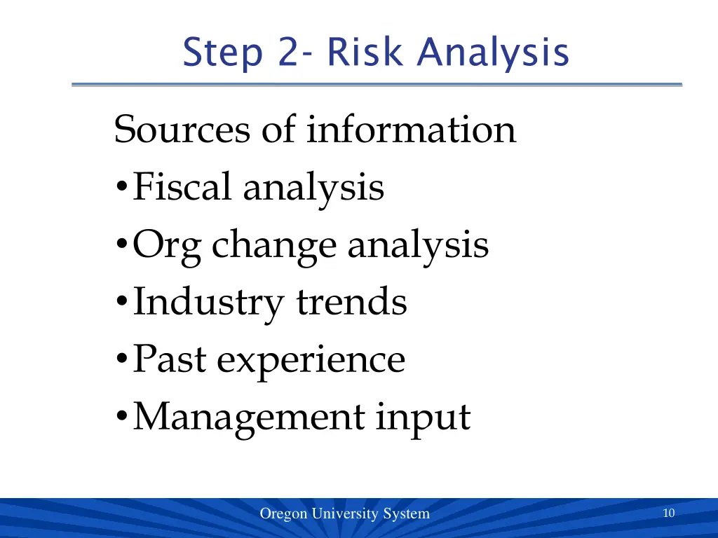 step 2 risk analysis
