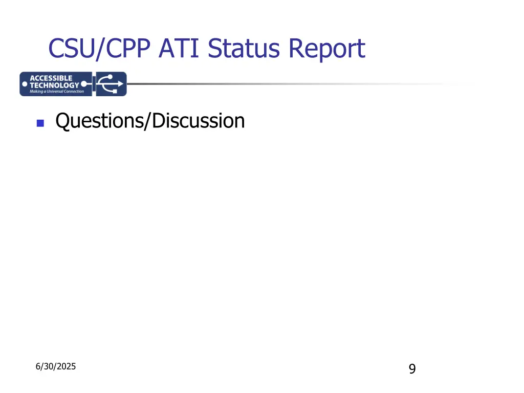csu cpp ati status report 1