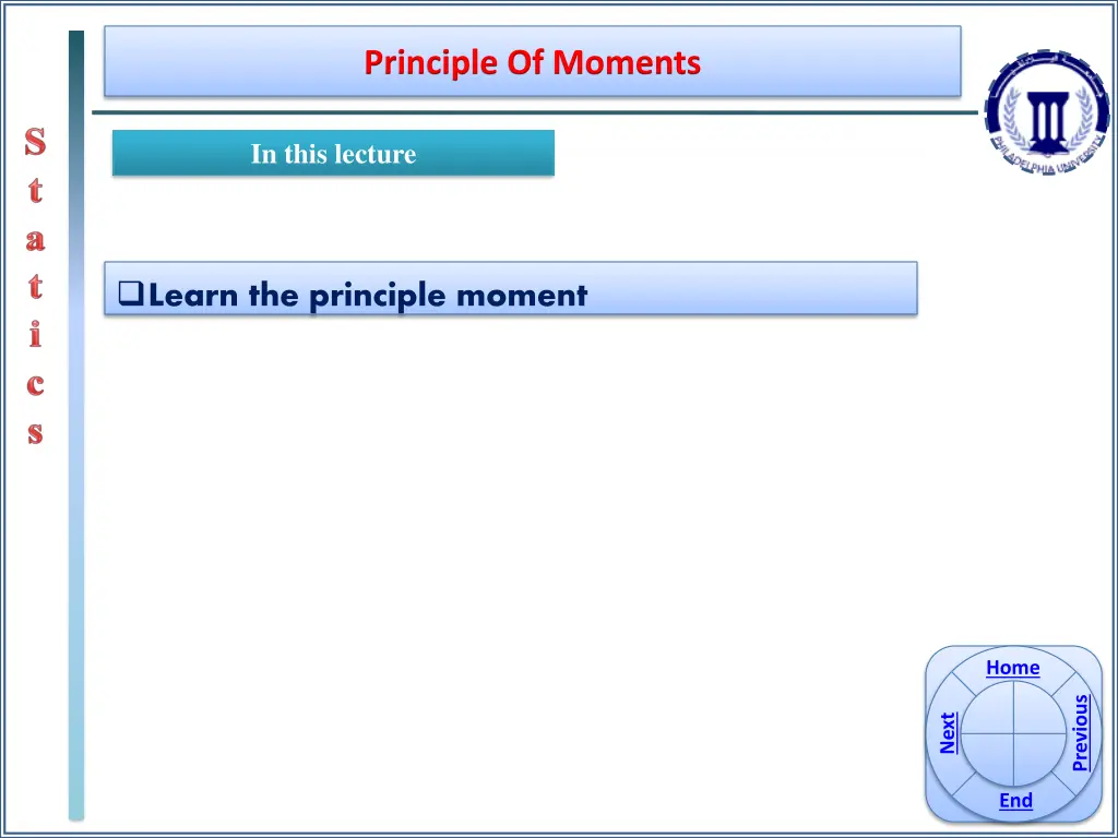 principle of moments