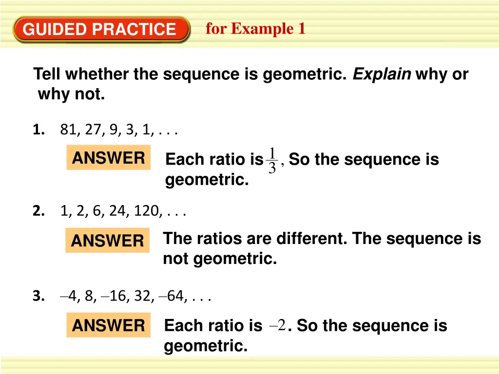 for example 1 1