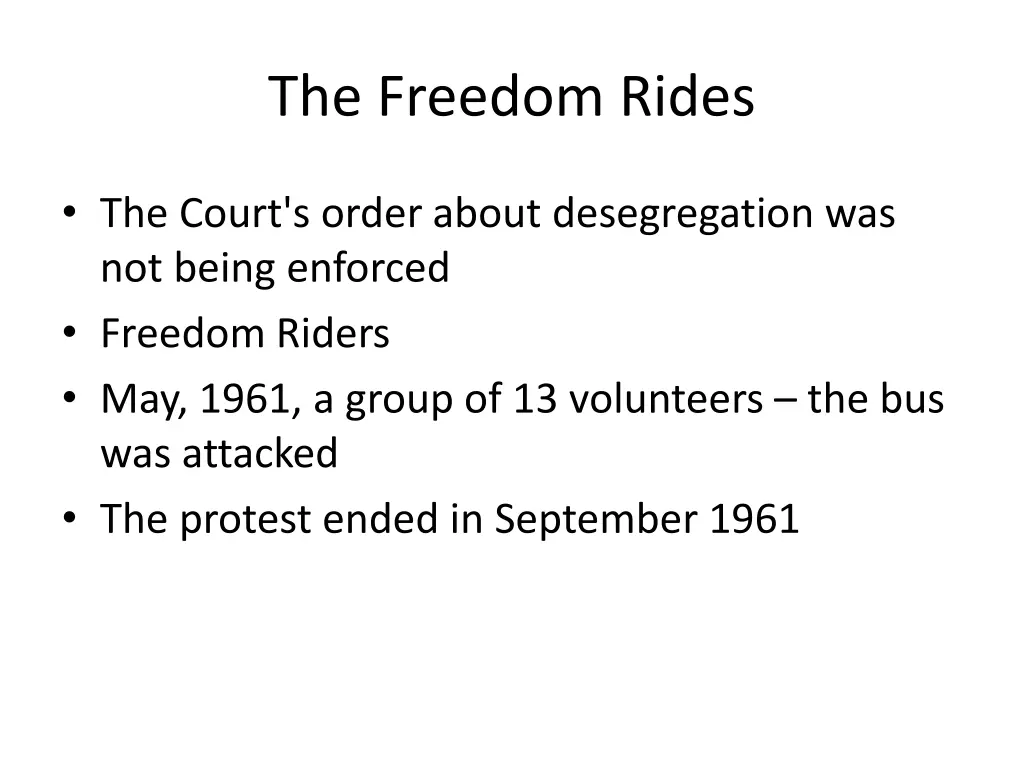 the freedom rides
