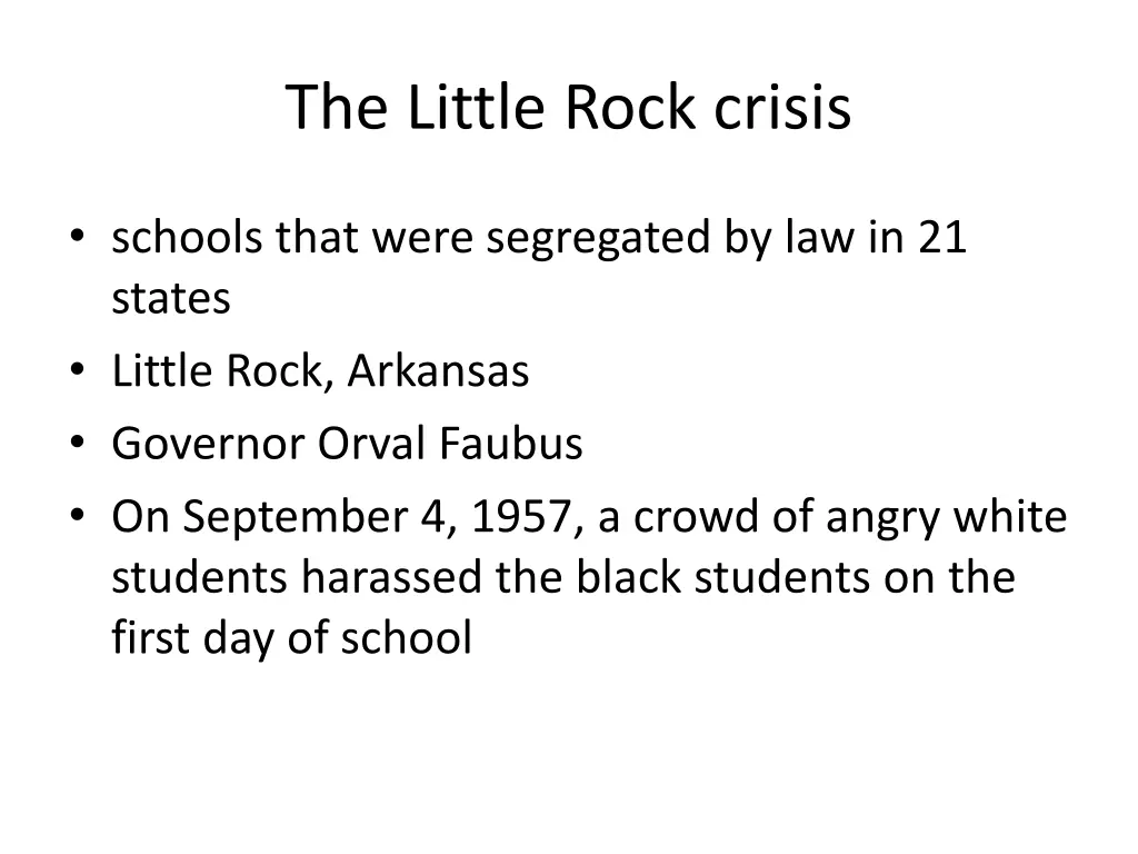 the little rock crisis