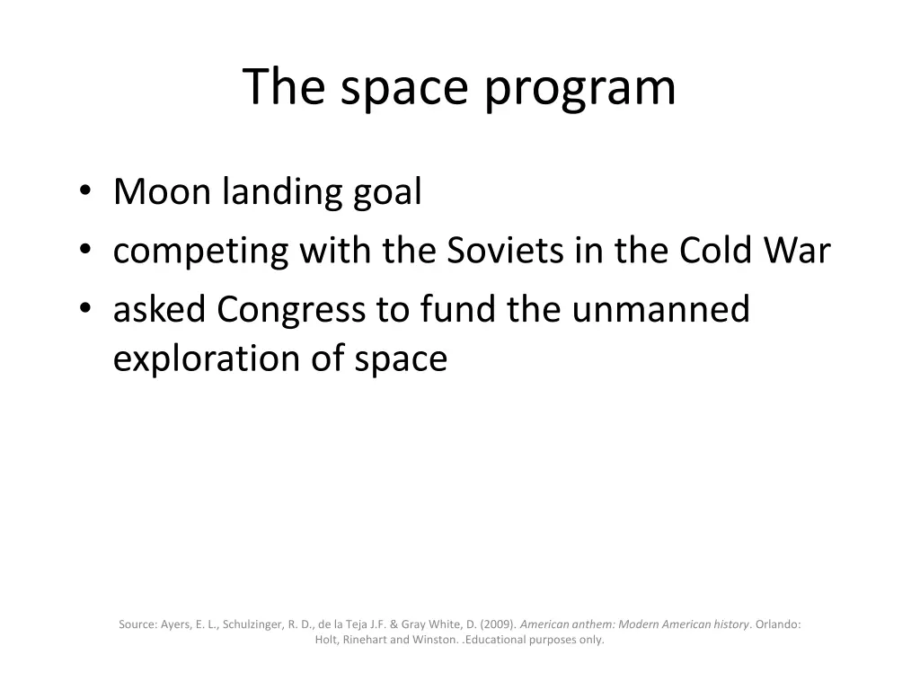the space program