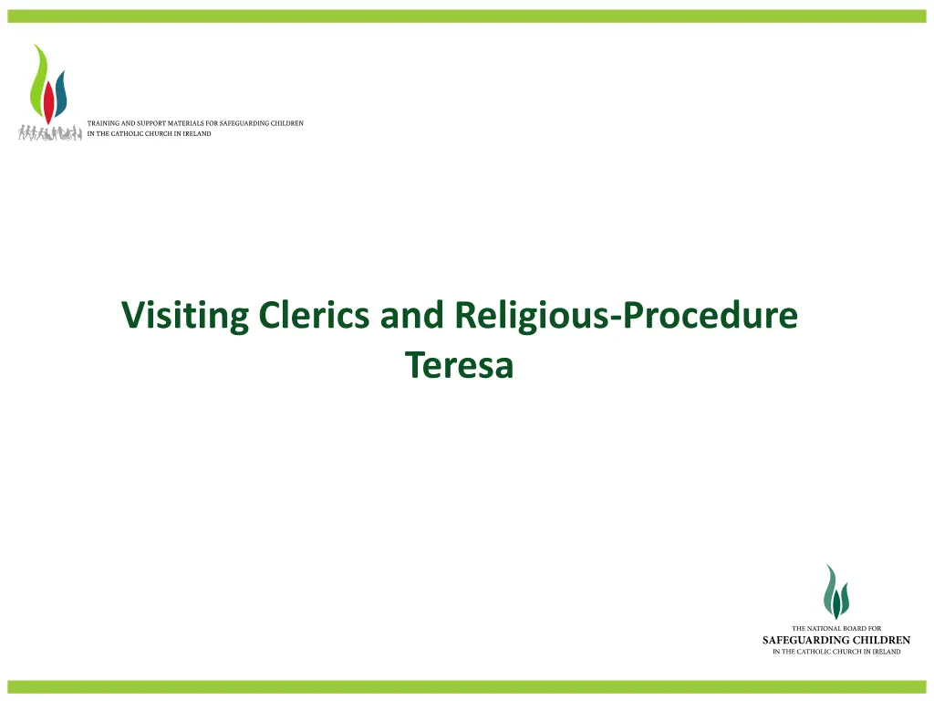 visiting clerics and religious procedure teresa