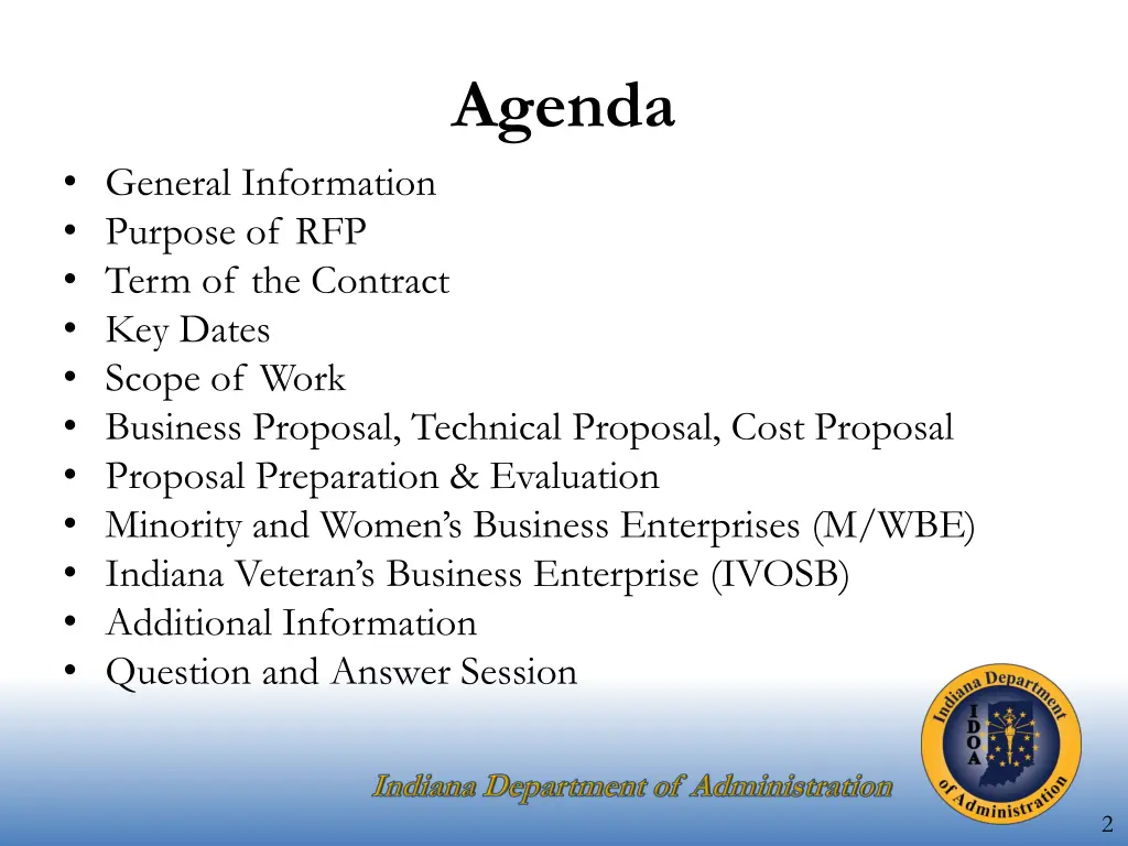 agenda