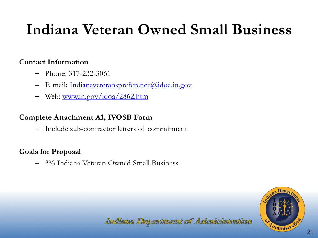 indiana veteran owned small business