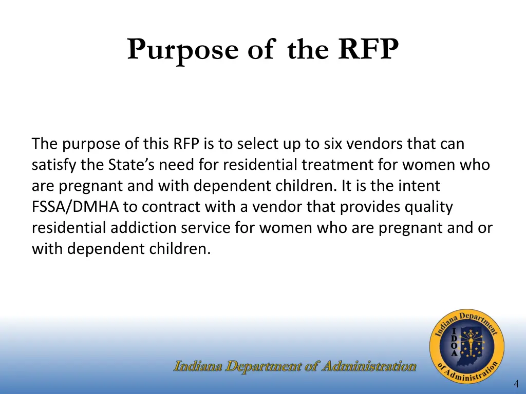 purpose of the rfp