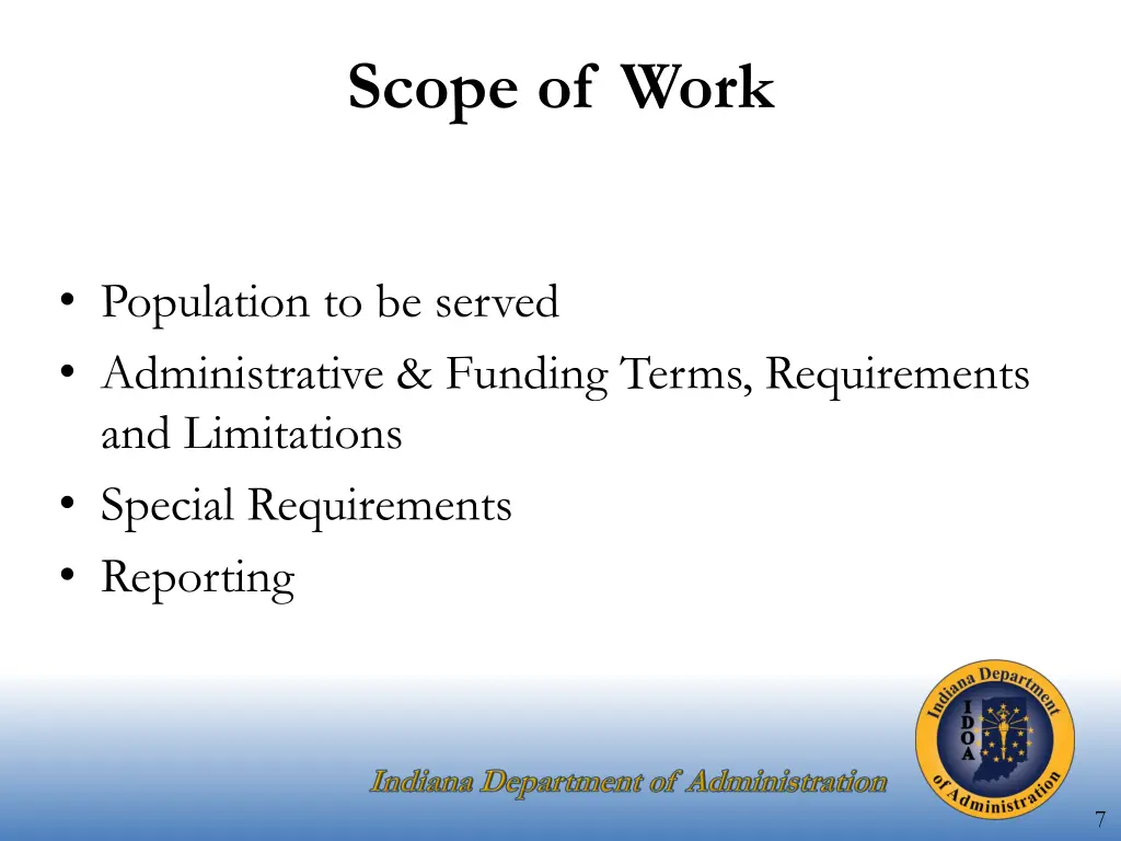 scope of work