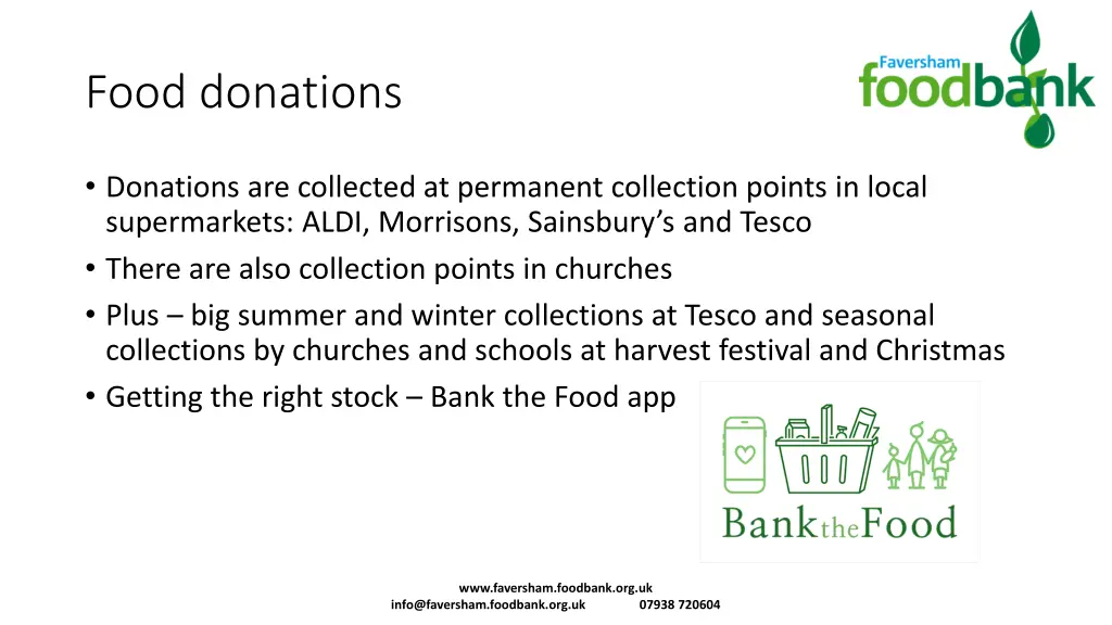 food donations